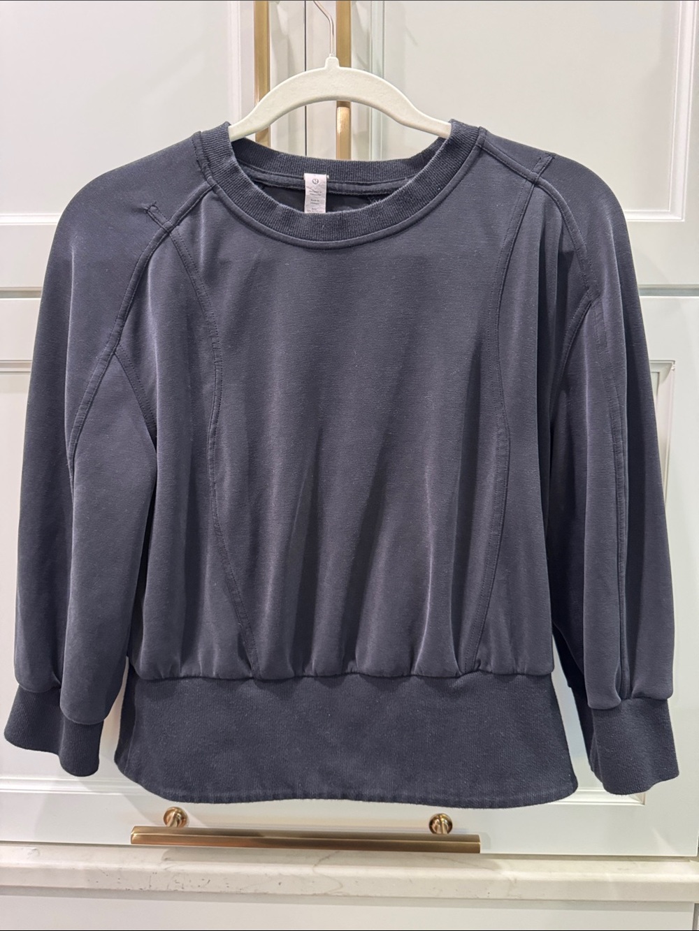 lululemon athletica Slate Gray Pullover Sweatshirt - Crew Neck